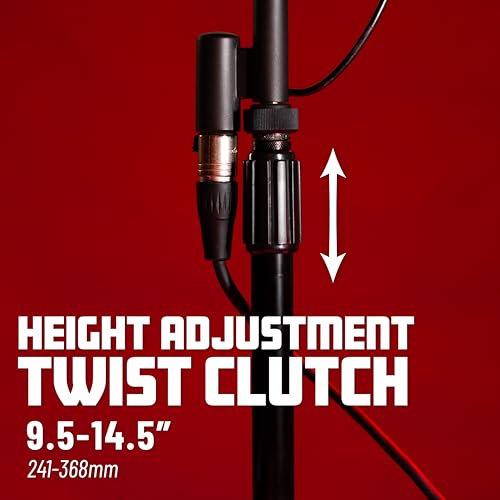 Gator Frameworks Desktop Microphone Stand with Round Weighted Base & Adjustable Height (GFW-MIC-0501) - size: Compact, style: Weighted Base - Adjustable Height