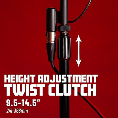 Gator Frameworks Desktop Microphone Stand with Round Weighted Base & Adjustable Height (GFW-MIC-0501) - size: Compact, style: Weighted Base - Adjustable Height