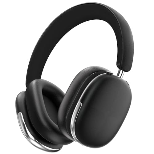 Active Noise Cancelling Headphones,Pure Bass Sound,Bluetooth 5.4 Wireless Headphones,Up to 120H Battery Life and Speed Charge,Hi-Res Audio,Transparency Mode,for Gym Cycling Work Gift(Black)