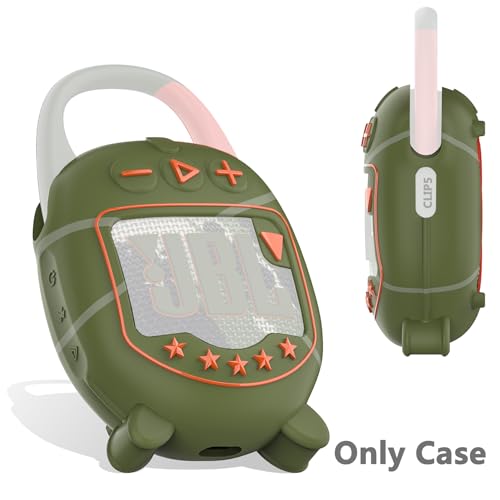 JCHPINE Silicone Cover Case for JBL Clip 5 Portable Bluetooth Speaker - color: Squad