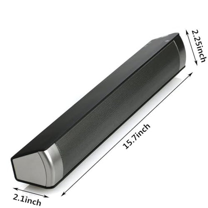 Computer Speakers for Desktop, 10W Wired USB Powered Sound Bar | BT 5.0, 3 Modes, Built-in Mic, Volume Control, Portable Speakers for PC Tablets Laptop Desktop Projector Cellphone