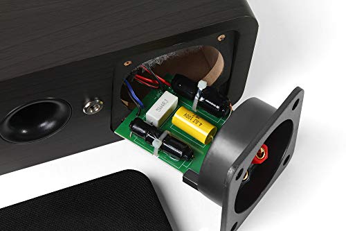 Micca OoO Slim Passive Bookshelf Speakers Home Theater, Stereo Pair, Walnut | Amplifier Required, Dual 3-Inch Woofers, 0.75-Inch Silk Tweeter, Under 4-Inch Wide, Desktop, Surround Sound, Wall Mountable - size: OoO Pair