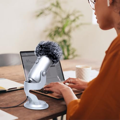 YOUSHARES Blue Yeti Pop Filter for Blue Yeti Microphone, Yeti Pro USB Condenser Mic, Windscreen Muff for Filtering Plosives and Hissing Noise, Mic Wind Cover