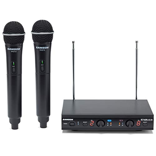 Samson Technologies Samson Stage 212 Handheld Dual-Channel Wireless System with (2) Q6 Dynamic Microphones (E Band) | System w (2) Q6 Mics