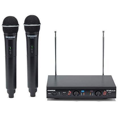 Samson Technologies Samson Stage 212 Handheld Dual-Channel Wireless System with (2) Q6 Dynamic Microphones (E Band) | System w (2) Q6 Mics