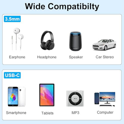 Poyiccot USB C to 3.5mm Audio Adapter, 1 to 2 Ways USB Type C to 3.5mm TRS Female Headphone Jack Adapter Y Splitter Stereo Cable Compatible with Headphone, Galaxy, MacBook, 30cm/1ft - style: 1 to 2 ways