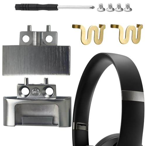 Solo 4 Hinge Replacement Headband Connector Metal Folding Repair Parts Clip Cover Pin Kit Accessories Compatible with Beats Solo 4 Headphone. (Matte Black) - color: Matte Black