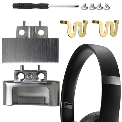 Solo 4 Hinge Replacement Headband Connector Metal Folding Repair Parts Clip Cover Pin Kit Accessories Compatible with Beats Solo 4 Headphone. (Matte Black) - color: Matte Black