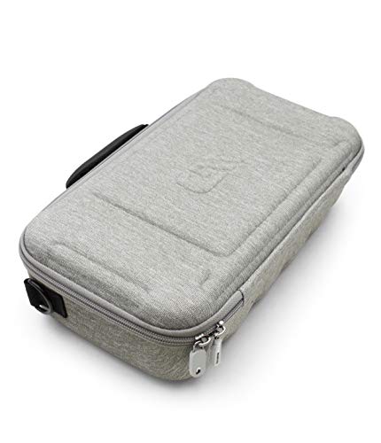 CASEMATIX Dual Wireless Microphone Case for Wireless Mic System Compatible with Sennhesier, Shure Microphones and More, Dual Mic Bag with Shoulder Strap and Hard Shell Gray Exterior
