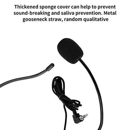 Microphone Headset, 3.5mm 1.05m Cable Head Mounted Wired Microphone for Voice Amplifier Teachers Speakers Coaches Presentations Seniors