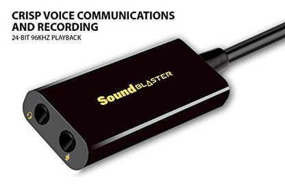 Sound Blaster Play! 3, USB Audio Adapter, 24-bit 96kHz Plug & Play | USB DAC, 24-bit/96kHz, Plug-and-Play, PC, Mac, Portable, Audio Upgrade, USB Audio