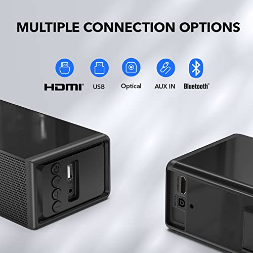 LARKSOUND Sound Bar for TV, Surround Sound System, TV Speaker Soundbar with Bluetooth/HDMI ARC/Optical/AUX/USB, 31 Inch | 60W 2.0 channel soundbar with 4 EQ modes, Night Mode, HDMI ARC, Optical, AUX, USB & Bluetooth 5.0. - size: 31 inch
