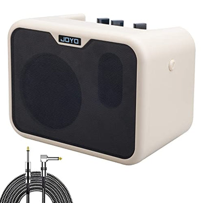 SUNYIN Bass AMP Combo Portable 10W Bass Amplifier with 10ft Guitar Cable MA-10B Dual Channel Mini Bass Amplifier Practice Bass Indoor