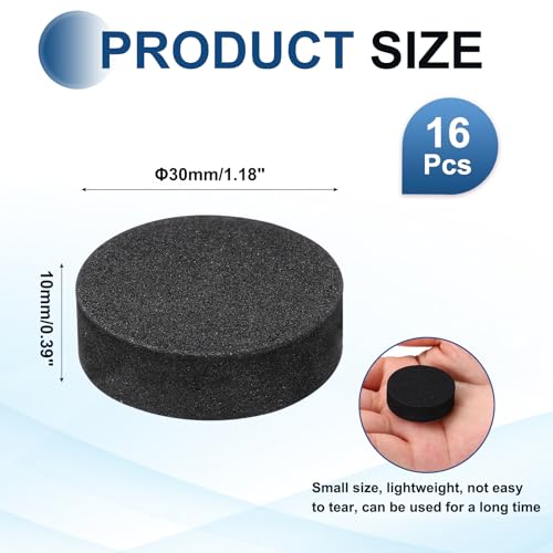 MECCANIXITY 16 Pcs Single Sided Speaker Isolation Feet Pads, 30mmx10mm Non Slip Foam Shock Absorption Base Pad Amplifier Stand Feet Mat for Speaker HiFi Home Theater Sound System, Black - size: 30mmx10mm