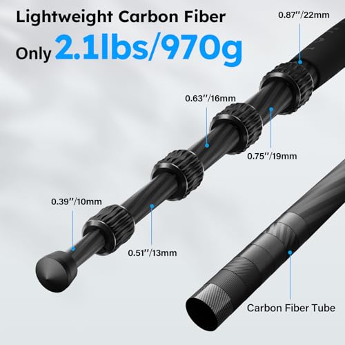 SIRUI AM-025K+KS-5 Carbon Fiber Travel Tripod, Ball Head, 55.1" | 360° Pan, Quick Release Plate, Lightweight, Compact, DSLR, Mirrorless Camera, Travel, Outdoor Photography - style: 55.1" Compact Tripod