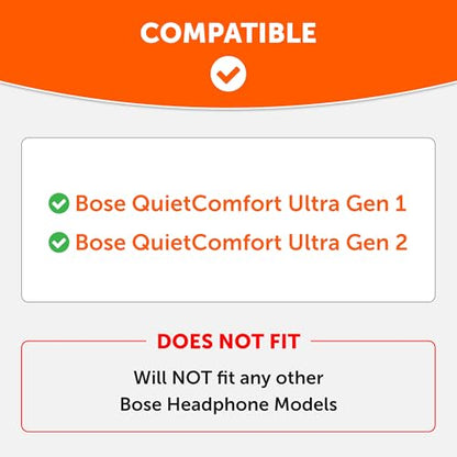 WC PadZ QC Ultra - Earpads for Bose QuietComfort Ultra Gen 1 & 2 | Made by Wicked Cushions | Enhanced Comfort, Thickness & Durability | Black - color: Black