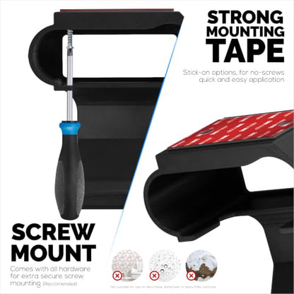 BRAINWAVZ Under Desk Mount & Game Controller Hanger for SteelSeries Arctis Nova Pro, Elite and Pro Omni Wireless Base Station – Easy Install with Screws or VHB Tape – Clean, Organized Gaming Setup - color: UM02