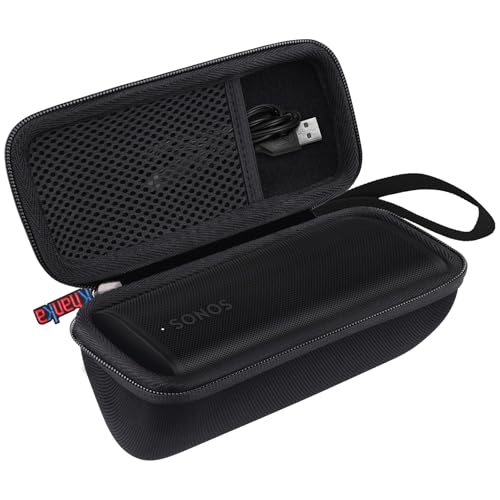 khanka Hard Travel Case Replacement for Sonos Roam 2 / Sonos Roam Portable Smart Bluetooth Speaker - color: Black