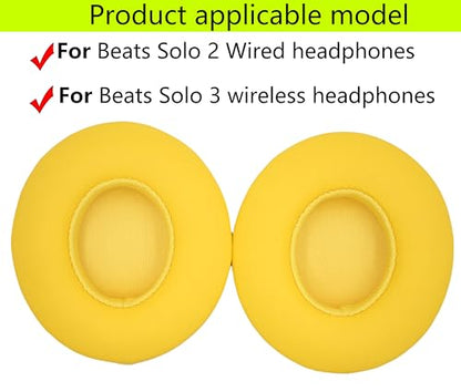 Replacement Ear Pads Compatible with Beats Solo 3.0 Wireless Yellow - color: Yellow