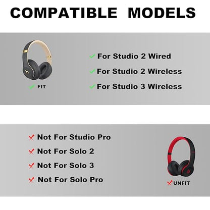 Studio 3 Headband Replacement -Top Headband Accessories, as Same The OEM Compatible with Studio 3 Wireless(A1914) & Studio 2 Wired/Wireless (B0500/B0501) Headphones (Studio 3-Asphalt Gray) - color: Studio 3-Asphalt Gray