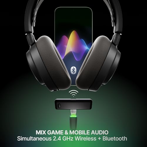 SteelSeries Arctis Nova 7X Wireless Gen 2 Gaming Headset - Real-Time App Control, 50+ HR Play, Neodymium Drivers, Mix 2.4GHz/Bluetooth, Xbox, PC, PS5/PS4, Switch 1/2, Mobile - Black - color: Black, style: Xbox | PC