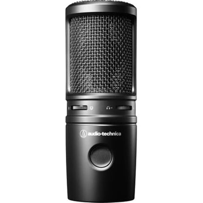 Audio-Technica AT2020USB-X Cardioid Condenser USB Microphone Bundled with Microphone Arm + Headphones + Wind Screen Pop Filter + Cleaning Cloth (5 Items) - style: w/Mic Arm & Headphones