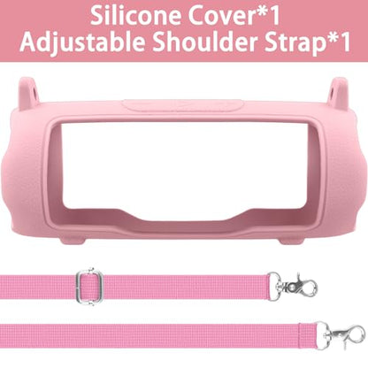 Silicone Cover for JBL Flip 7 Portable Bluetooth Speaker | Scratch-resistant, Unhindered Sound, Silicone Construction, Portable Carrying Silicone Cover, Pink Silicone Cover - color: Pink Cover