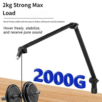 Compact Suspension Scissor Arm with 40 Inch Reach and Built-in Cable Management for Creators Studio Microphone Stand
