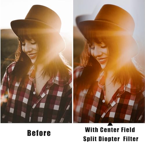 GREEN.L 67mm Center Field Split Diopter Effect Filter - size: 67mm, style: Field Split Diopter Filter