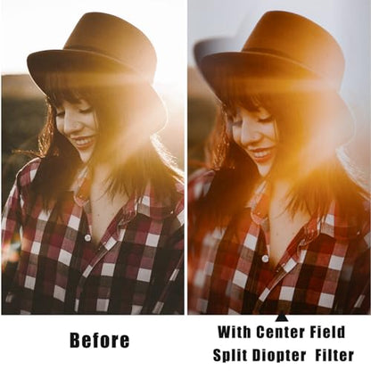 GREEN.L 72mm Center Field Split Diopter Effect Filter - size: 72mm, style: Field Split Diopter Filter