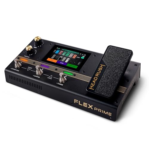 HeadRush Flex Prime Electric Guitar Multi-Effects Pedal | Multi-Effects Processor with Amp Cloner, Looper, Auto-Tune, Wi-Fi, Bluetooth, Touchscreen, Drum Machine, Neural Amp Modeler - style: Flex Prime