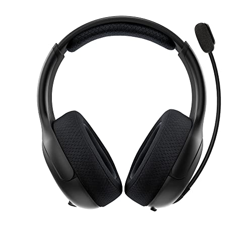 PDP AIRLITE PRO Wireless Power Stereo Gaming Headset with Noise Cancelling Microphone: Compatible with PS5/PS4/PS3 Console/PC Windows 10, Comfortable Lightweight Headphones, Long Battery Life (black)