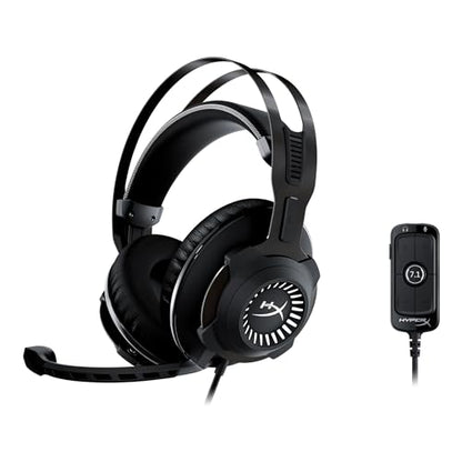 HyperX Cloud Revolver - Gaming Headset with HyperX 7.1 Surround Sound, Signature Memory Foam, Premium Leatherette, Steel Frame, Detachable noise-cancellation microphone