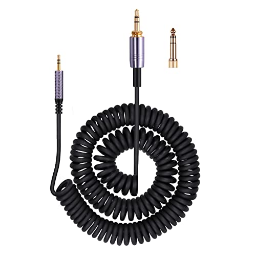 Coiled Audio Cable for Bose QuietComfort Ultra, QC45, QC35, QC25 Headphones | 2.5mm to 3.5mm(1/8") Extension Aux Cord with 6.35mm Adapter, 4ft to 14ft Long