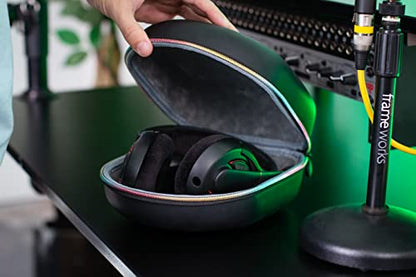 Slappa Gaming Headphone Case with Reinforced Carry Handle & RGB Styled Zipper; Fits Most Folding & Non-Folding Headsets (SL-GAMR-HP-RGB)