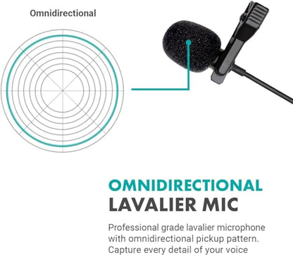 Movo WMX-1-UL-DUO Wireless Lavalier Microphone for Computer, Smartphones, and Tablets- Wireless USB & USB-C Receiver, Transmitter, and Omnidirectional Lav Mic - style: 2 Transmitters