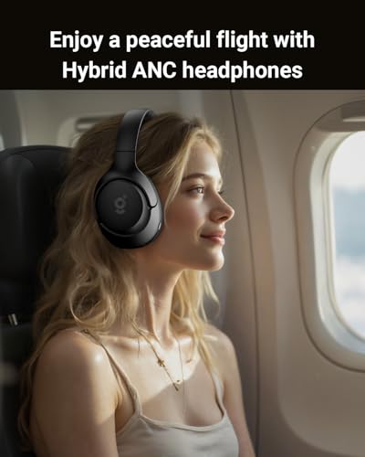 wegear Hybrid Active Noise Cancelling Headphones, Wireless ANC Bluetooth 5.4 Over Ear Headphones, Clear Calls, Deep Bass, 60H Playtime, Comfort Fit, Foldable Headset for Gym Travel Office Home Black