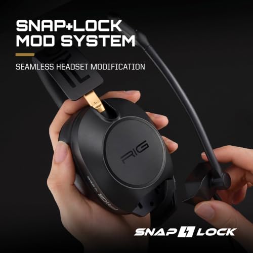 RIG R5 Spear MAX HD Wired PC Gaming Headset | 40mm GrapheneQ™ 드라이버, USB-C 오디오 DAC, 돌비 애트모스 3D 오디오, 탈착식 노이즈 캔슬링 마이크, 메모리 폼 - 3.5mm 및 USB-C - color: 블랙.