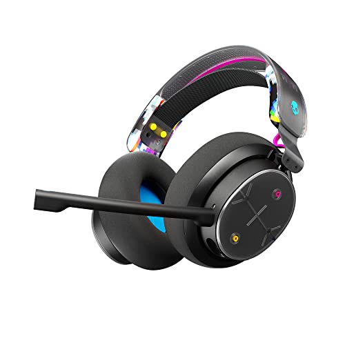 Skullcandy PLYR Multi-Platform Over-Ear Wireless Gaming Headset, Enhanced Sound Perception, 24 Hr Battery, AI Microphone, Works with Xbox PlayStation and PC - Black - color: Black Digi-Hype