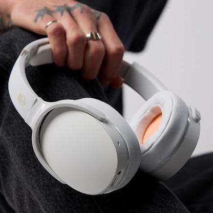 Skullcandy Hesh Evo Wireless Over-Ear Bluetooth Headphones - Bone | Bluetooth, Noise Isolating Fit, 36 Hours Battery, Foldable, Lightweight Design, Microphone, Travel, Commuting, Studying - color: Bone