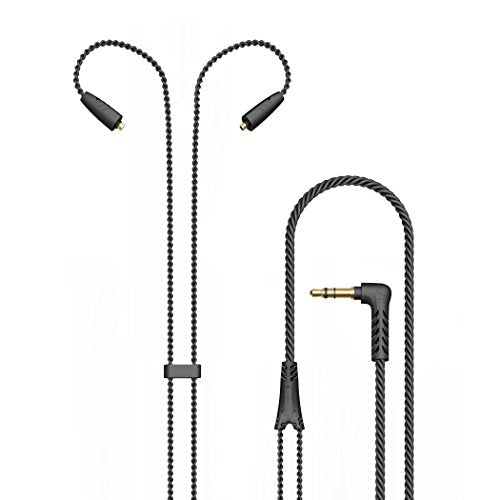 MEE audio MMCX Replacement Stereo Cable for Pinnacle P1 in-ear headphones (Black) (New Version) - style: MMCX Stereo Cable (Black)