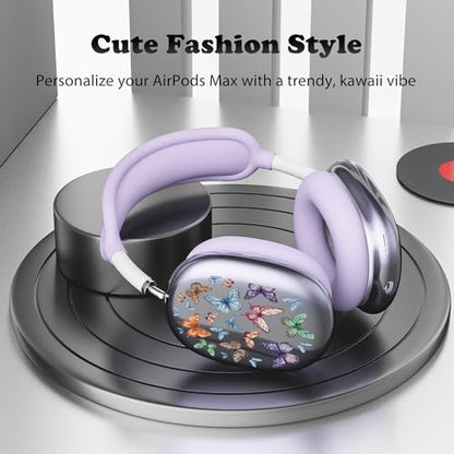 for AirPods Max Headphones Butterfly Ear Covers for AirPods Max 2 - color: Butterfly H/Purple