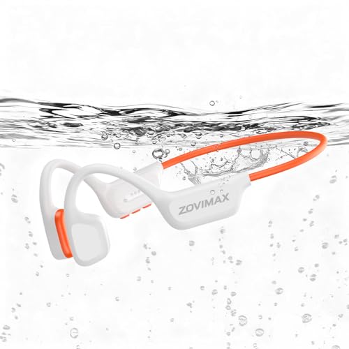 Bone Conduction Headphones,Swimming Headphones, Open Ear Headphones | IPX8 Waterproof 12 Hours Playtime, Bluetooth 6.0 Earbuds Secure Fit for Running