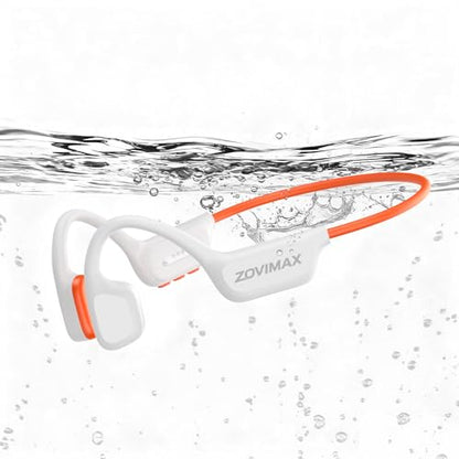 Bone Conduction Headphones,Swimming Headphones, Open Ear Headphones | IPX8 Waterproof 12 Hours Playtime, Bluetooth 6.0 Earbuds Secure Fit for Running