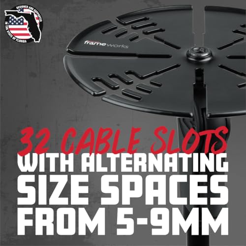 Gator Frameworks Microphone Stand Cable Hanger & Organizer, Prevents Cables from Over-Coiling or Kinking (GFW-CABLEHNGRTRAY) - style: (32) Cable Slots