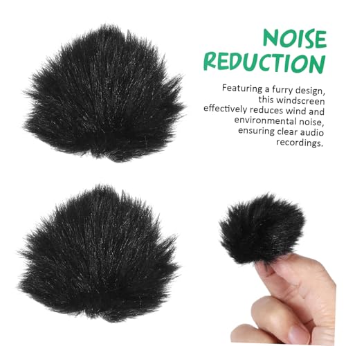 2 Pcs Microphone Windshield Furry Wind Muff, Noise Reduction Mic Cover