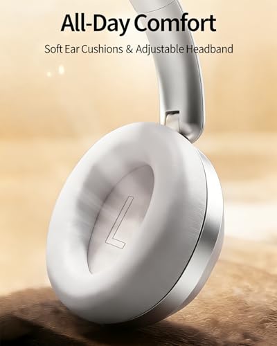 Wentronic Y05 Wireless Bluetooth Headphone, Noise Cancelling, Sliver | Wireless Over-Ear Headphones, Hi-Res Audio, 48H Playtime, Built-in Mic, Comfort & Connectivity, Works with iOS, Android & PC - color: Silver