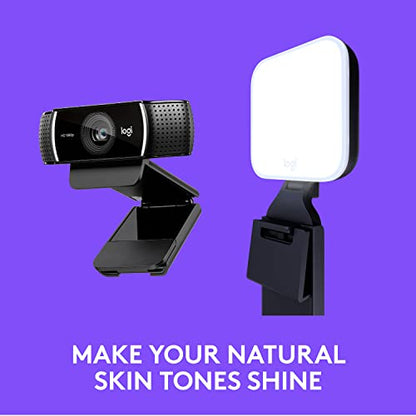 Logitech C922x Pro for Creators Litra Glow - The Ultimate Solution for a Professional Look During Video-Calls - size: 1 Pack, style: 1080P/30 fps, 720p/60fps