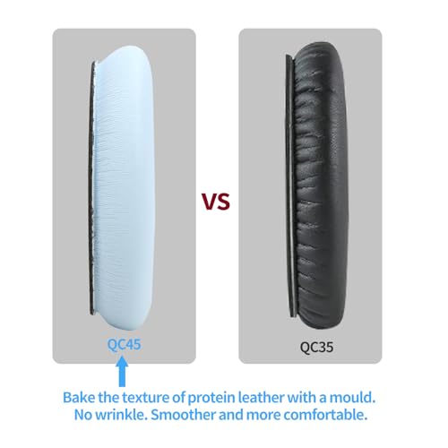 Ear Cushions for Bose QuietComfort 45 QC35 QC35ii QC25 QC15 Headphones Replacement Ear Pads with Protein Leather& Memory Foam (Sky Blue) - color: QC45 Sky Blue