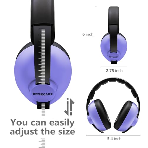 BBTKCARE Baby Ear Protection Noise Cancelling Headphones for Babies for 3 Months to 3 Years - color: Purple